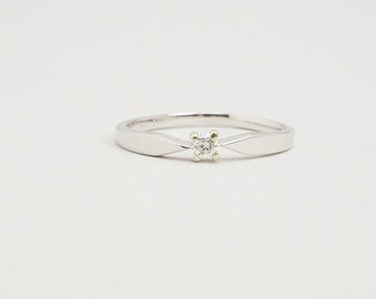 Ring met diamant (0,03 ct) in 14K goud maat 4 - 5 | Echt echt goud | Kwaliteit fijne landgoed sieraden | Noordse sieraden