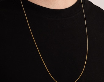 Ketting van 8K goud, 80 cm | Echt echt goud | Premium onroerend goed in goud | Deense sieraden