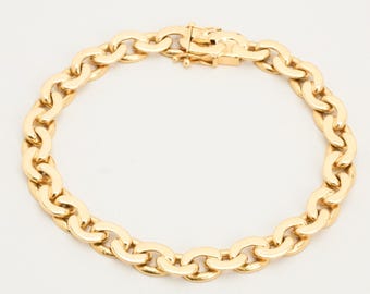 Bracelet in 18K Gold, 7.28 inches | Vintage Solid Gold | Quality Fine