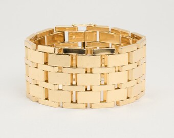 Block Bracelet in 14K Gold, 7.48 inches | Real Genuine Gold | Quality Fine Jewelry | Scandinavian Jewelry