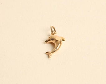 Pendant in 14K Gold, 0.98 inches | Vintage Solid Gold | Minimalistic Gold Jewelry | Nordic Jewelry