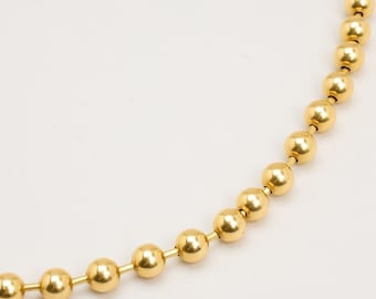 Ball Necklace in 18K Gold, 28.35 inches | Solid Gold | Quality Fine Estate Jewelry | Nordic Jewelry