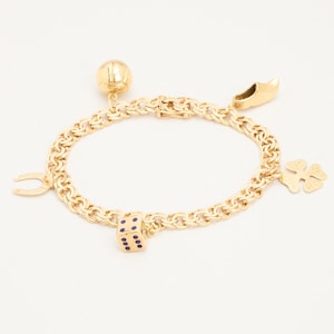 Bismarck Bracelet in 14K Gold, 7.68 inches | Vintage Solid Gold