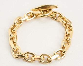 Anchor chain Bracelet in 14K Gold, 8.27 inches | Real Genuine Gold | Quality Fine Jewelry | Scandinavian Jewelry