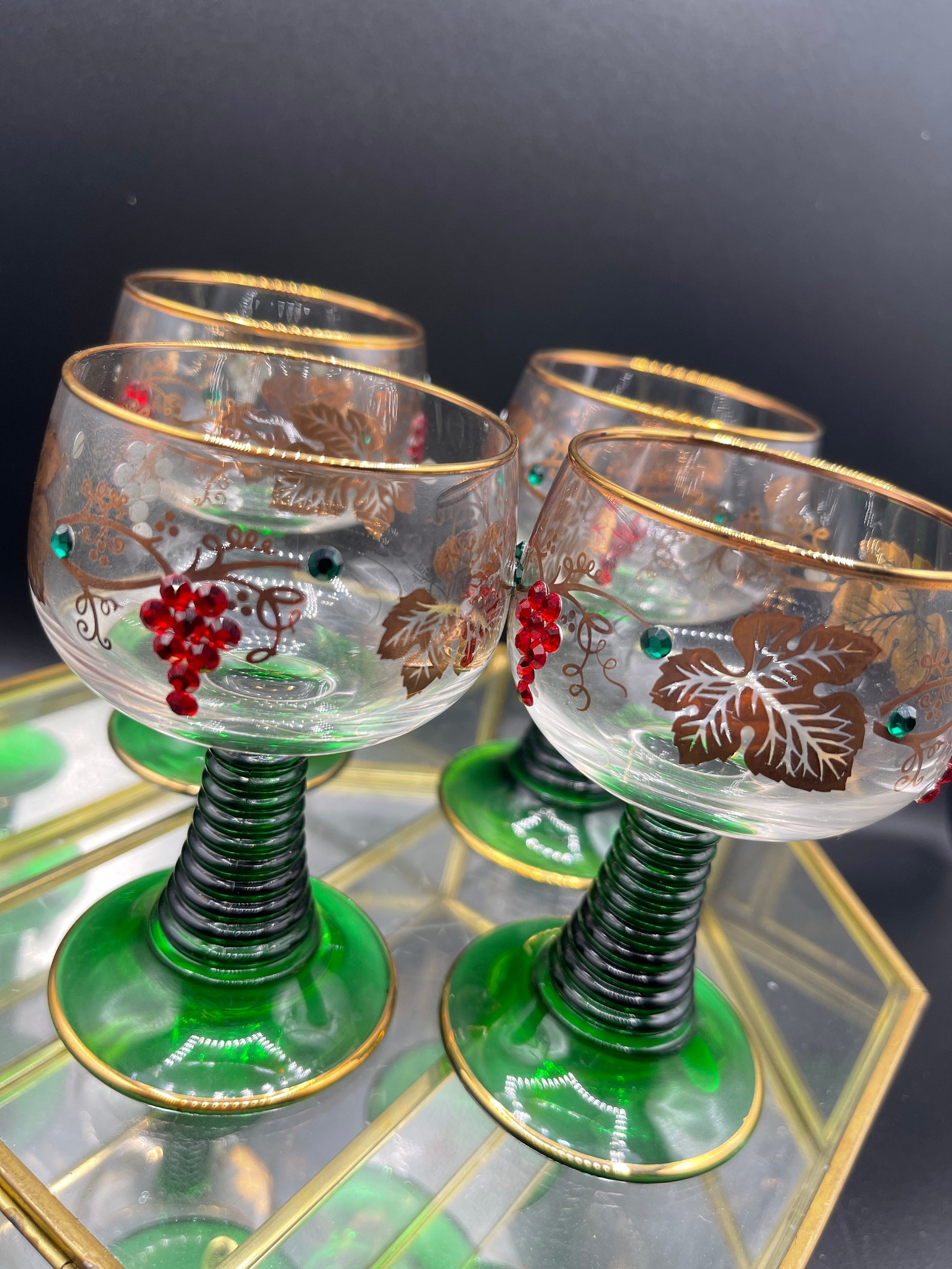 Discover Roemer Glass Green Stemmed German Wine Glasses