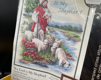 Kit De Point De Croix WonderArt - The Lord Is My Shepherd (Le Seigneur Est Mon Berger) - Réf. #5777 - Neuf