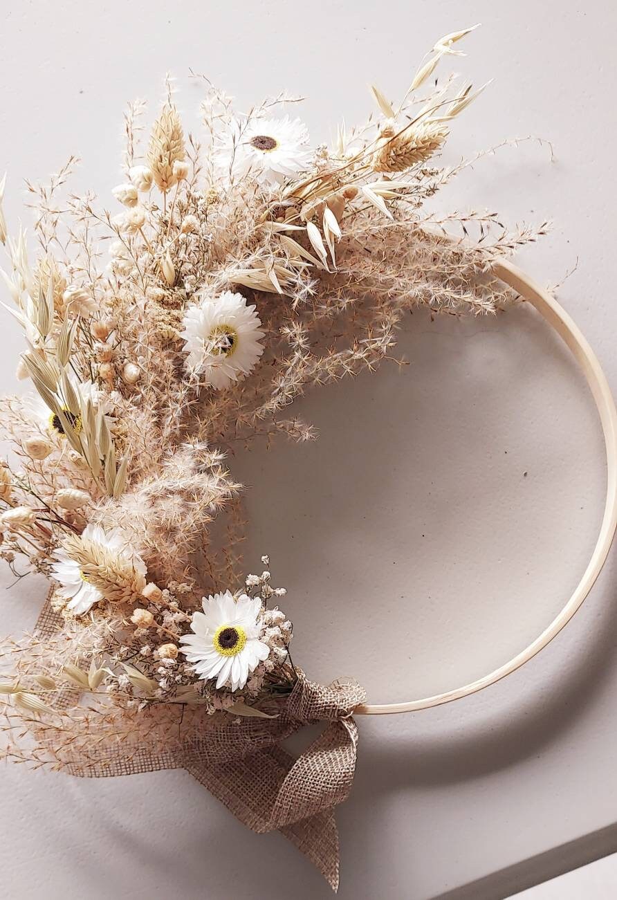 Couronne Fleurs Séchées