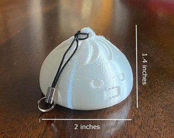 3D Printed Bao Keychain: Dim Sum Food Charm, Friendship Gift