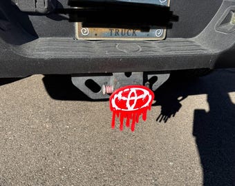 3D Printed Dripping Toyota Style Trailer Hitch Cover