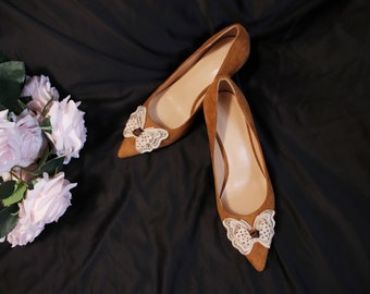 Caramel High Heels Marie Antoinette Rococo Baroque Bridal High Heels Paris Wedding Shoes