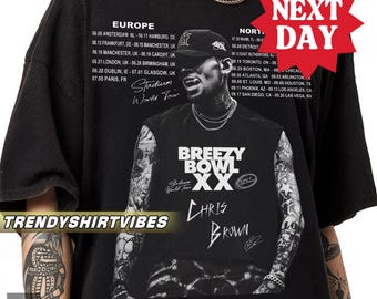 Chris Brown Breezy Bowl XX Tour Shirt, 2025 Concert Shirt, Chris Brown Merch, Breezy Shirt, Retro Music Tee, Chris Brown Fan Gift