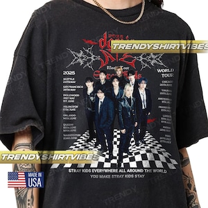 dominATE ヨーロッパ　ツアーTシャツ 2025 Stray Kids DominATE in Europe World Tour Charcoal T-Shirt