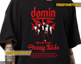 Dominate Straykids Tour T Shirt | Stray Kids Australia Print | K