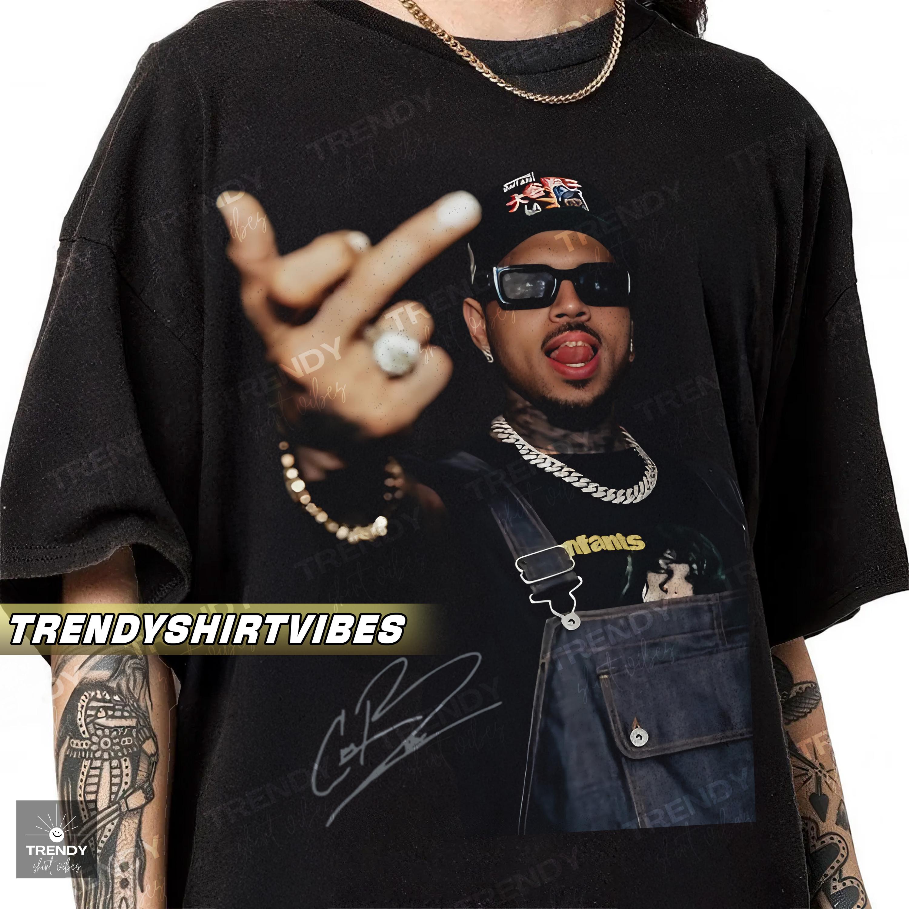 T-Shirt Chris Brown Tour - Coupe Rétro Lavée - Coton Doux - Style Hip Hop Pour Hommes