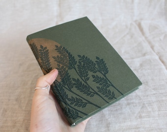 Block printed notebook, Handmade notebook, journal, Christmas gift