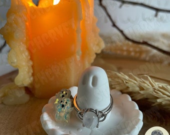 GHOST RING DISH | Handmade to order | ring dish | ghost dish | trinket dish | goth gift | ring holder | adopt a ghost | ghost gift