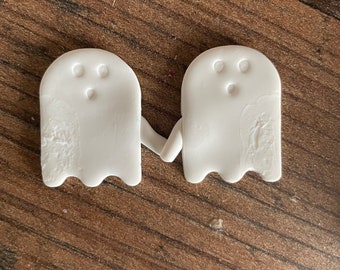 ADOPT A GHOST | Polymer clay flat ghost seconds hold hands ghost | Discounted | Ghost aesthetic | Ghost figurine | Ghost gift | Pet ghost