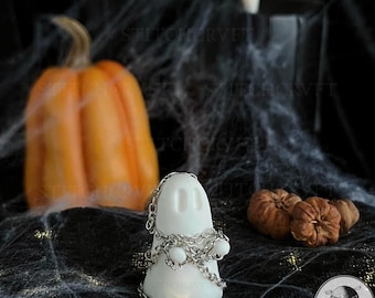 ADOPT A GHOST: Handmade little ghostie wrapped in haunting chains