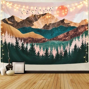 Mountain Tapestry Scenic Wall Hanging