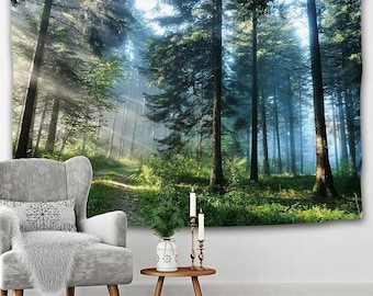Forest Light Tapestry Wall Hanging Wall Art