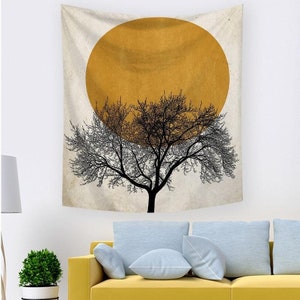 Amber Moon Tapestry Wall Hanging