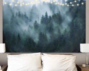 Smokey Mountain Forest Tapestry Scenic Wall Hanging