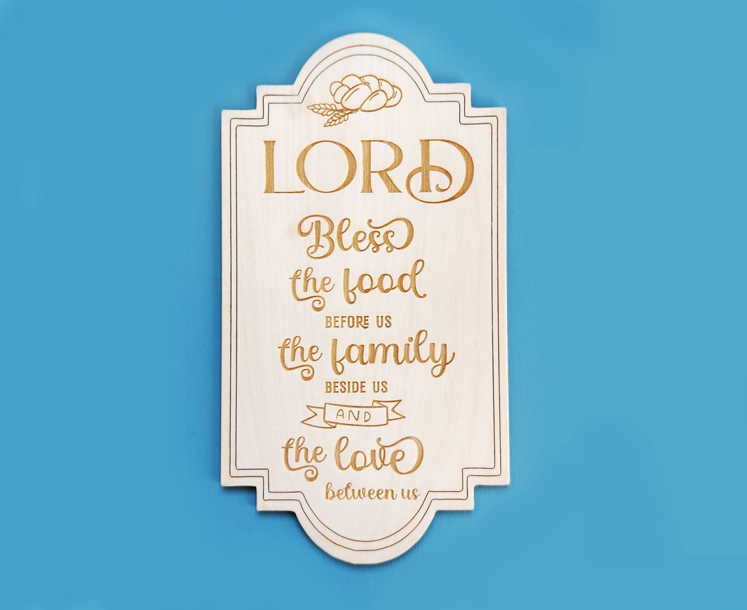 LORD Bless Our Food Prayer Plaque / Christian Home Decor / Etsy