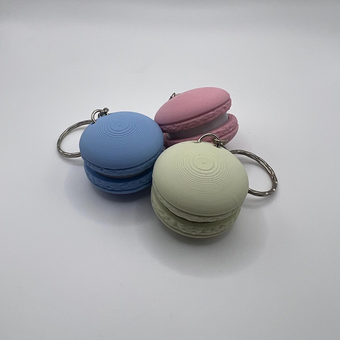 3D Printed Macaron Keychain: Clicky Fidget Toy - Etsy