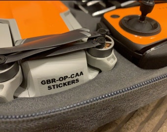 4x Clear Drone Operator ID Labels UK CAA Regulatory Stickers - Fits dji Mini, Mini 3, Mini 4 and Most Drones