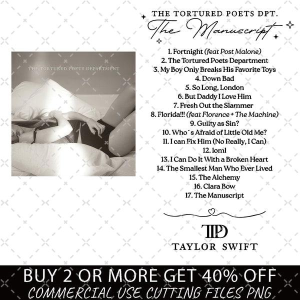 The Tortured Poets Department Digital File, TSwift New Album TTPD Merch, Swiftie TTPD Gift, TTPD Png Floral Book Stack Png, Gift for Fan Era