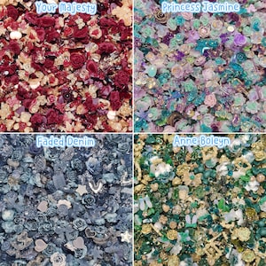 1pack small mini decoden charms for nail art, scrapbooking, art craft and fancy beads (flowers, bow, star, heart, bear, rose, butterfly)