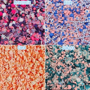 1pack small mini decoden charms for nail art, scrapbooking, art craft and fancy beads (flowers, bow, star, heart, bear, rose, butterfly)