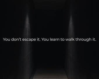Psychological Horror Wall Art Printable | Dark Corridor Quote Poster | Minimal Aesthetic Room Decor | Gothic Gaming Inspired Print