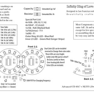 Juno IRLL 1.0 DIY Soldering Kit for Beginners - 43 Dual-Color Infinity Ring LED Chaser w/ NE555 & CD4017 Surface Mount Components Bild 9