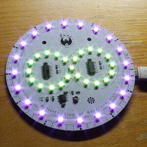 Juno IRLL 1.0 DIY Soldering Kit for Beginners - 43 Dual-Color Infinity Ring LED Chaser w/ NE555 & CD4017 Surface Mount Components Bild 3