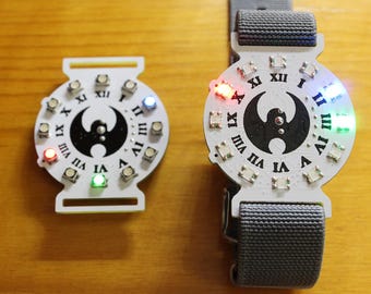 Juno Watch: A Ultra Low Power 12 RGB led NATO Style 20mm Strap Pcb Watch /w pico avr Microcontroller - Ultimate Maker's DIY Electronics Kit