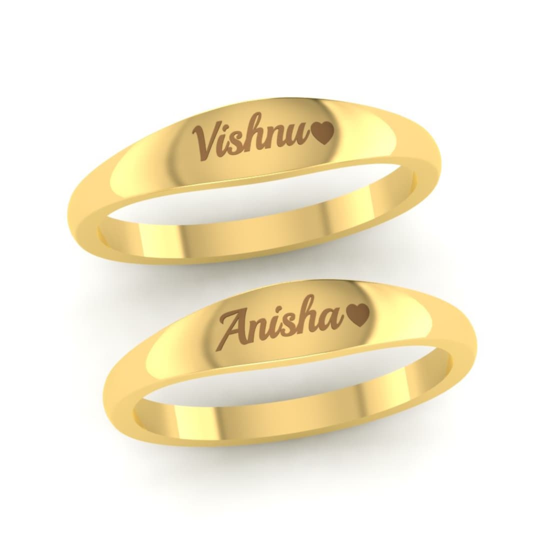 Silver Ring Designs With Name | Couple Name Rings | Silveradda