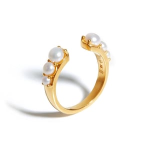 Anello con perla naturale - Anello in argento fatto a mano - Anello in argento sterling 925 - Anello con perla d&#39;acqua dolce rotonda - Regalo per lei - Anello di promessa - Pietra portafortuna di giugno