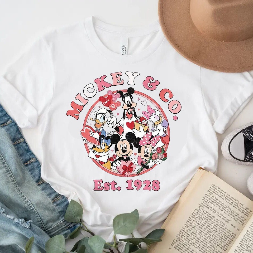 Discover Mickey And Co Est 1928 Valentine T-Shirt