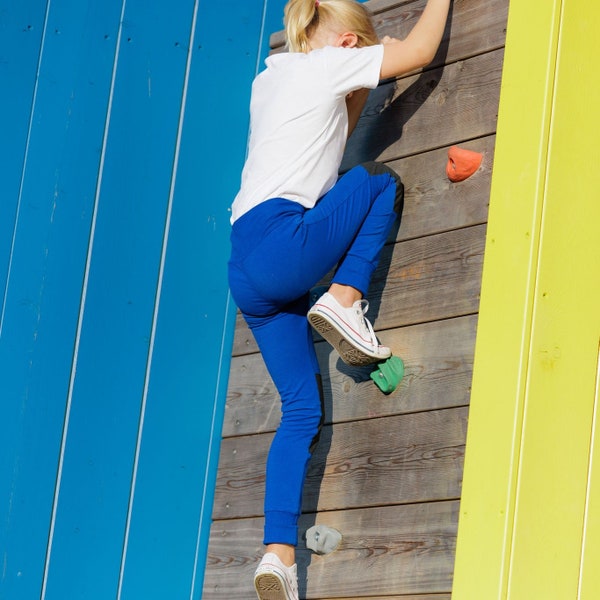 Kindergarten/Sport Leggings with reinforced knee - Cosmic Blue. Size 80-152