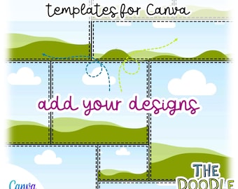 Create your own seamless patchwork design template | Canva clip frame