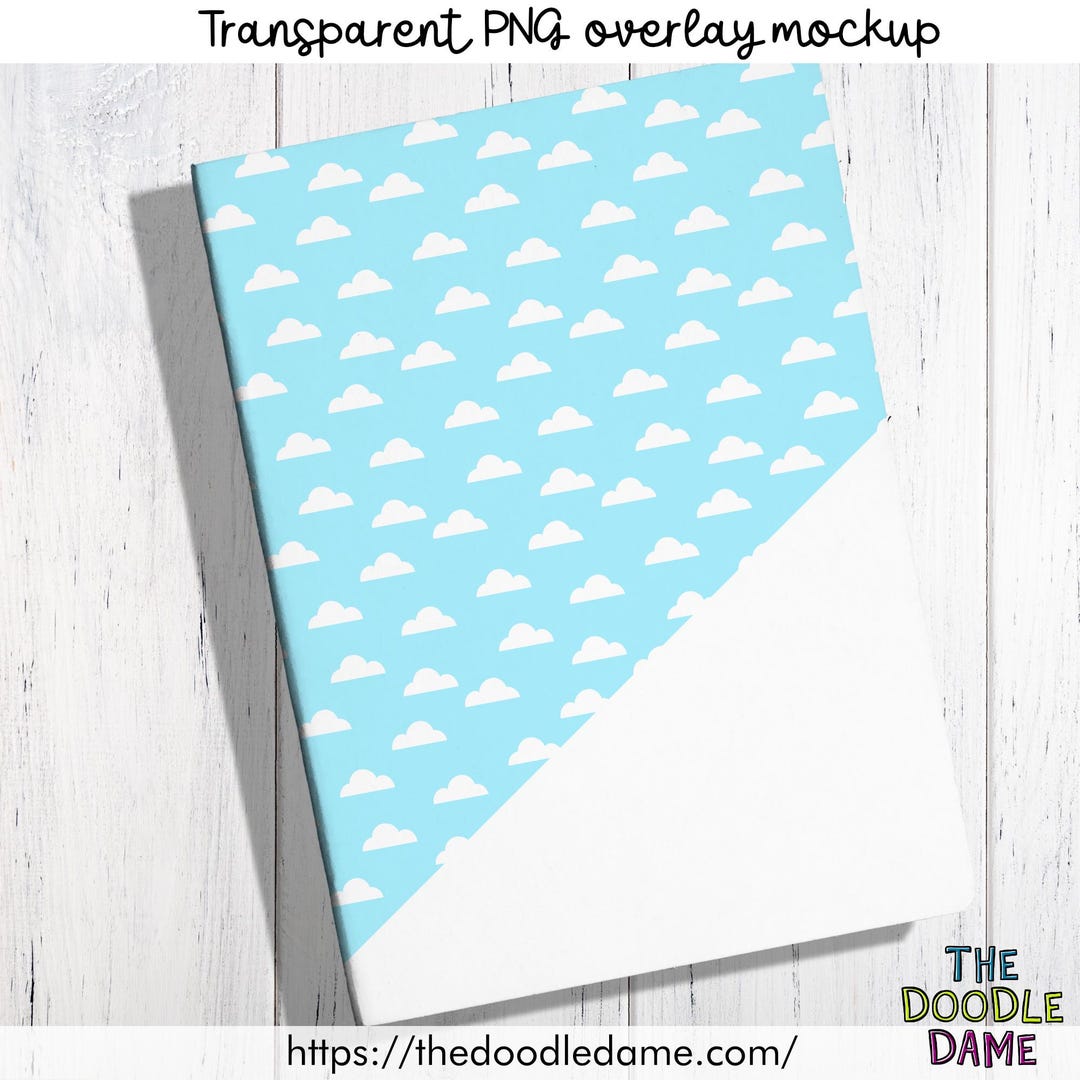 Transparent PNG Overlay Mockup of a Notebook, Basic Book Mockup to ...