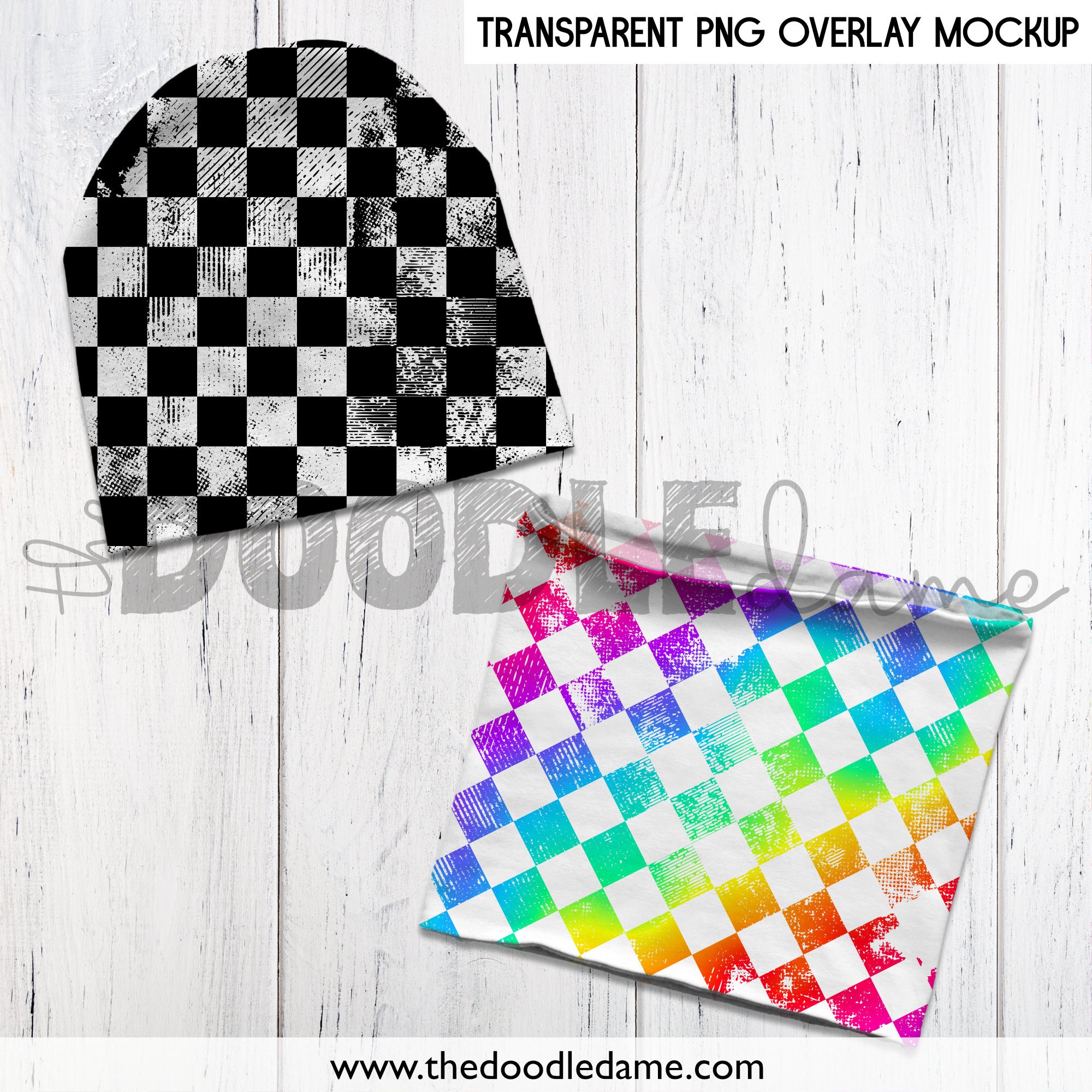 Transparent PNG Overlay Mockup of Beanie Hat and Snood Neck Warmer ...