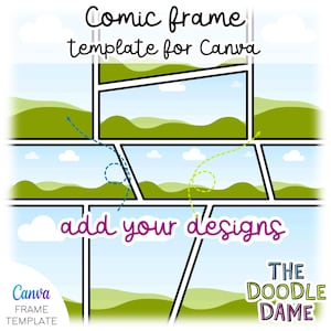 Create your own seamless comic style design template | Canva clip frame