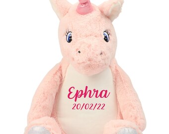 Personalised Unicorn Soft Toy / Teddy