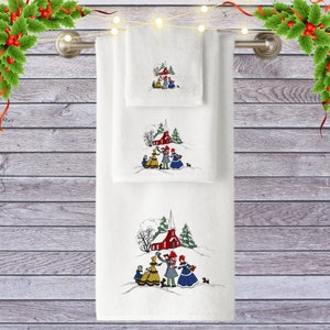 Christmas Embroidered Towels, Personalised, Hand, Guest, Bath, Sheet luxury Towel Range.  Great gift