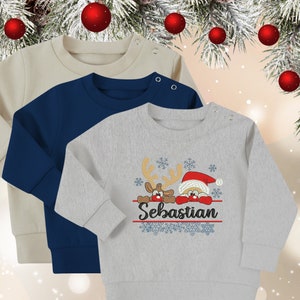 Christmas themed personalised Baby / Toddler / kids Jumper,  soft and comfortable fabric.