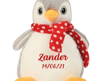 Personalised Penquin Soft Toy / Teddy