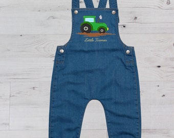 Personalized Baby Dungarees: Organic Denim All-in-One