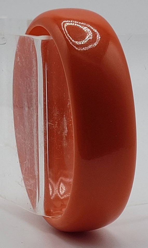 Vintage 1930s Orange Bakelite Bangle Bracelet - image 1